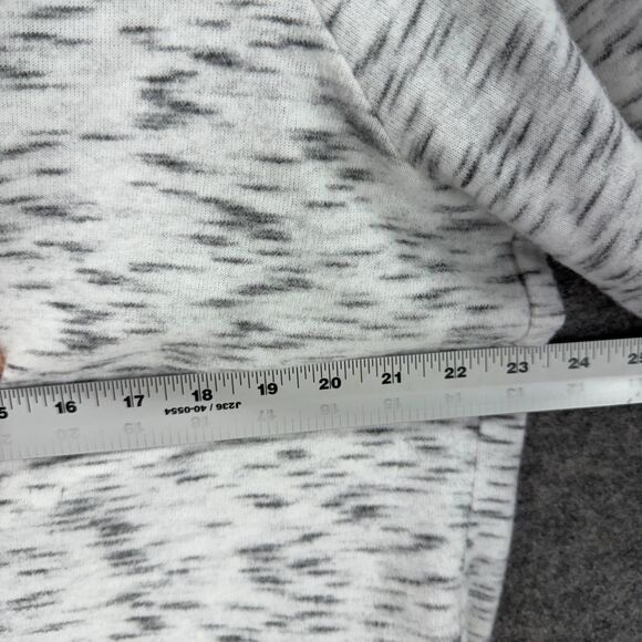 Absolutely Famous Hoodie Women XL White Striped Long Sleeve Pullover V-Neck - Picture 5 of 7